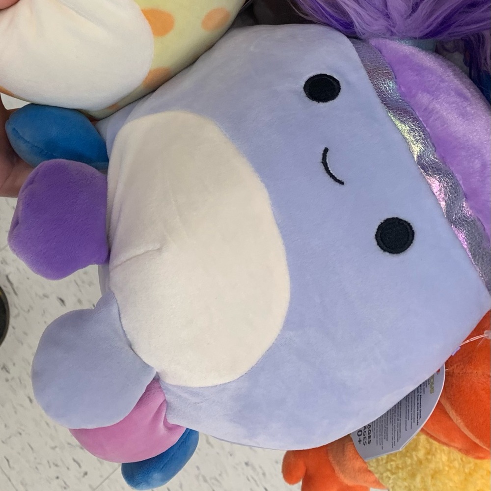 NWT BEULA OCTOPUS 8” Squishmallow Squish-Doos Plush Toy Pillow Doo Purple Hair